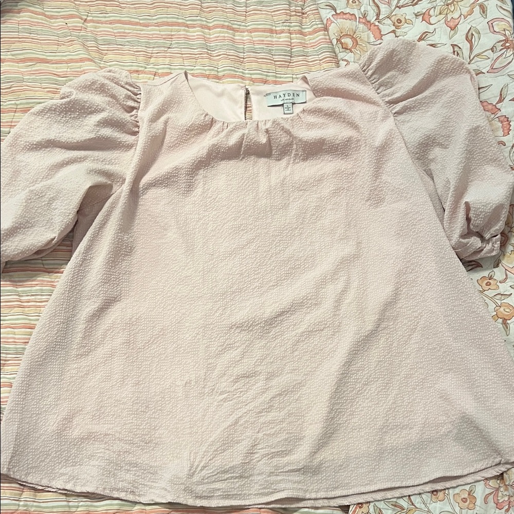 Hayden Soft Blush Puff Sleeve Top